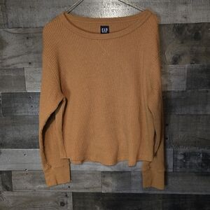 GAP Waffle Knit Long Sleeve Top